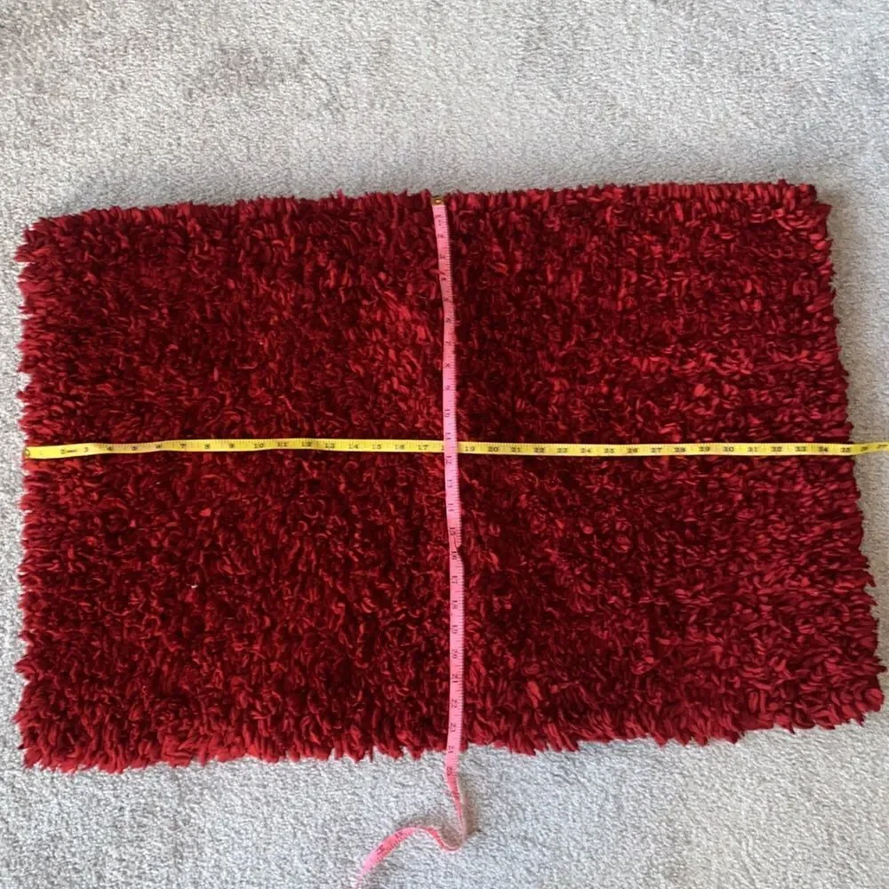 Red Tufted Bath Mat!